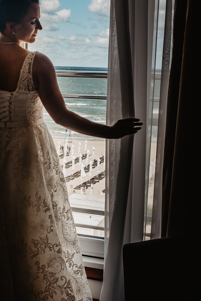 widok z okna na morze hotel sheraton Sopot 